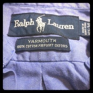 Ralph Lauren Polo Button Up shirt Size 16 1/2 neck